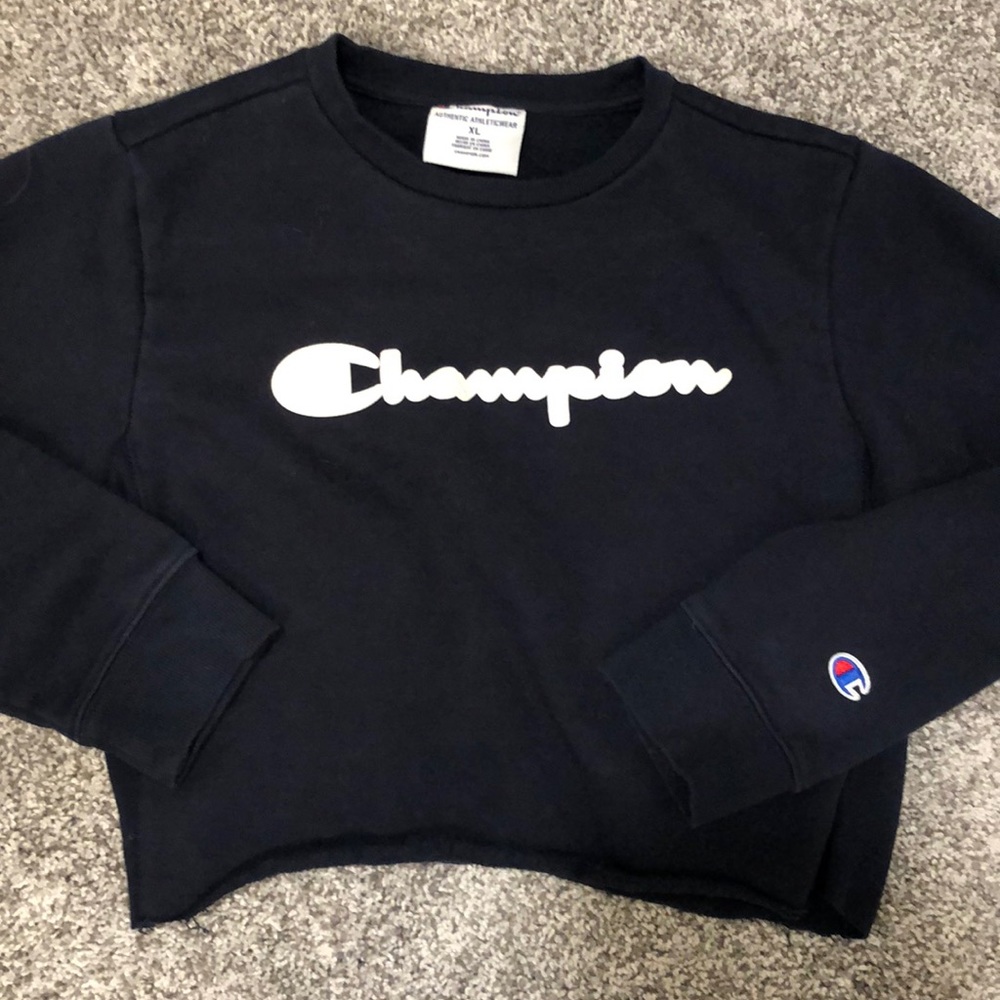 cropped champion crewneck